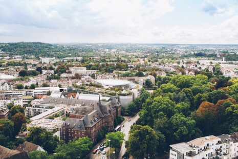 Blick vom Stadthaus